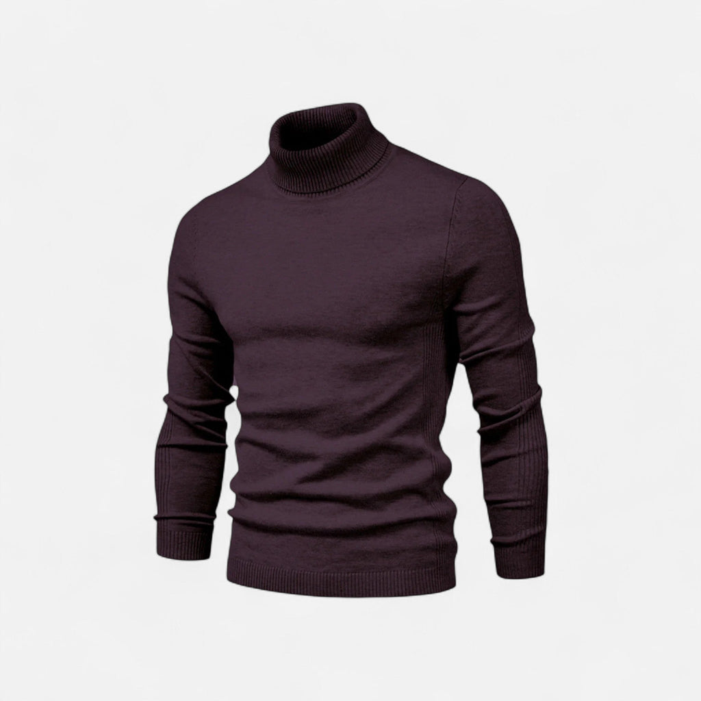 Men's Turtleneck Sweater for Cooler Season Wear