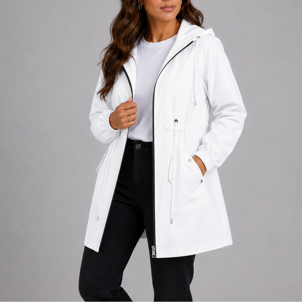 Women's Hooded Longline Utility Jacket for Everyday Wear