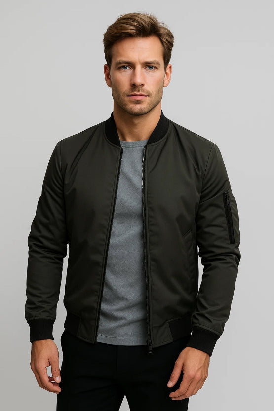 Men's Bomber Jacket for Autumn Everyday Outdoor Wear