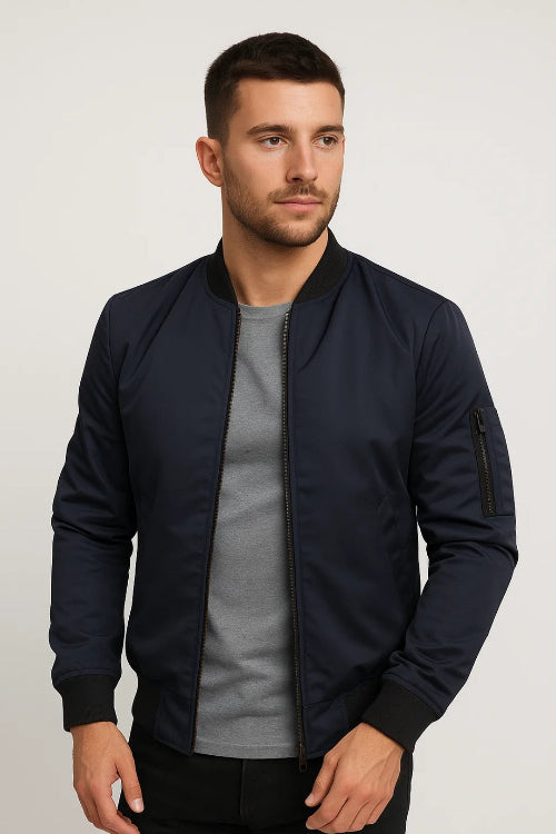 Men's Bomber Jacket for Autumn Everyday Outdoor Wear