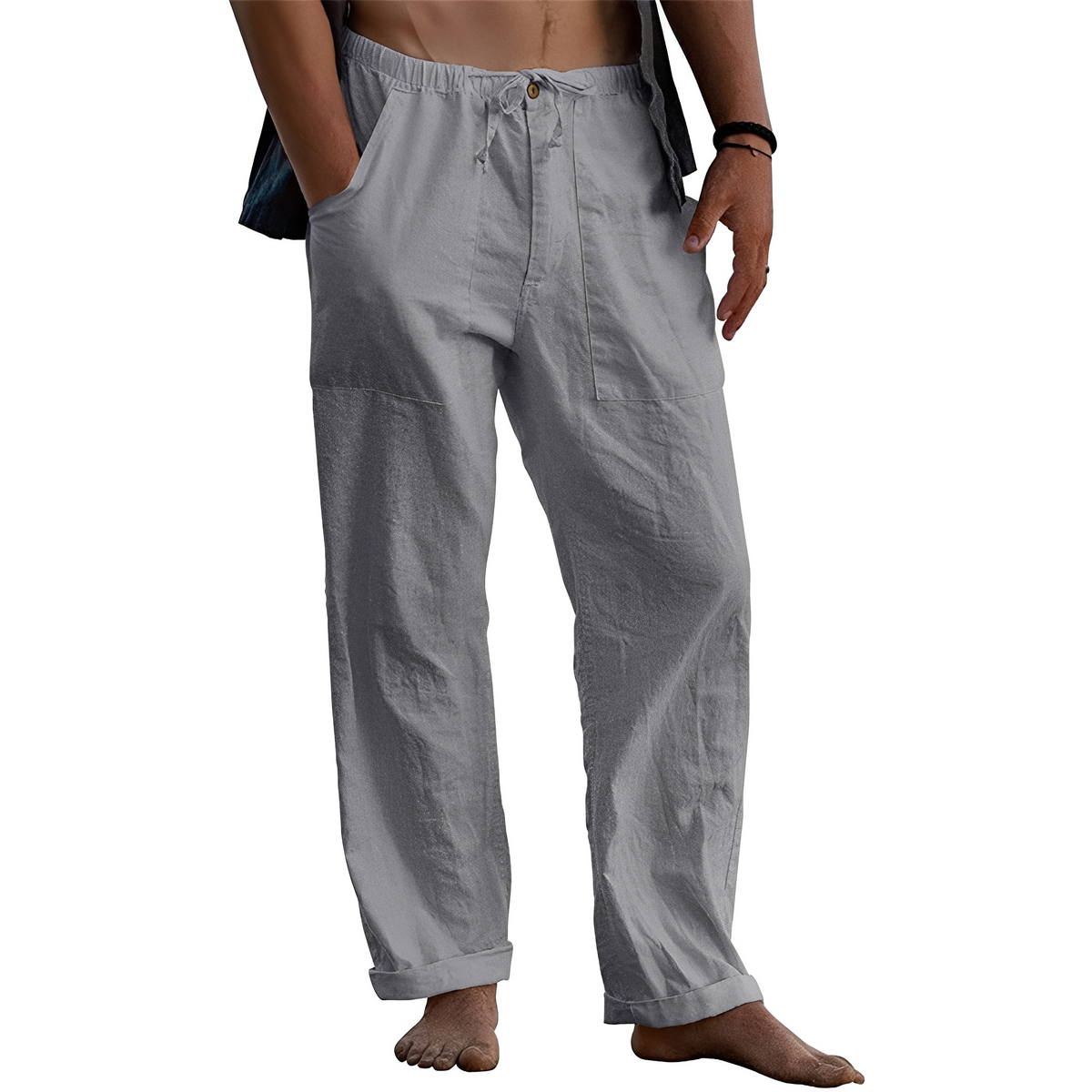 Men's Casual Chino Trousers With Practical Utility Pockets