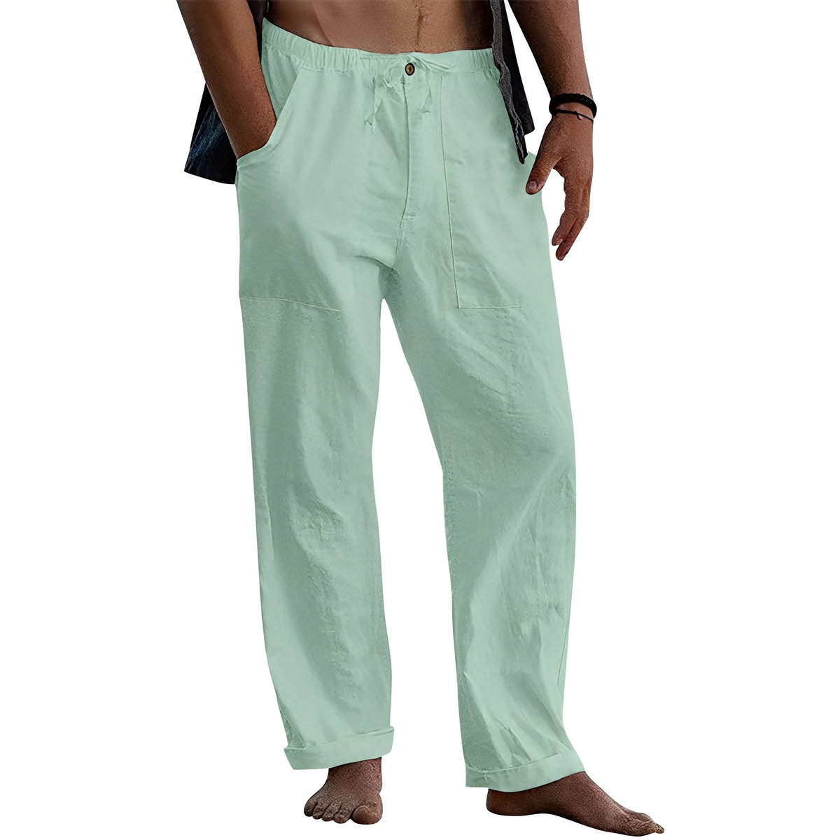 Men's Casual Chino Trousers With Practical Utility Pockets