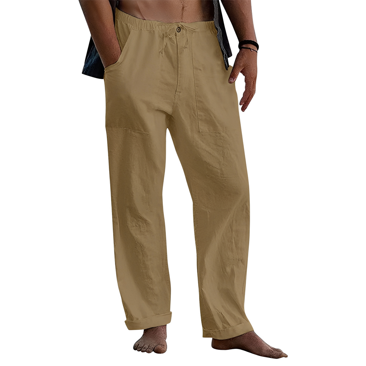 Men's Casual Chino Trousers With Practical Utility Pockets
