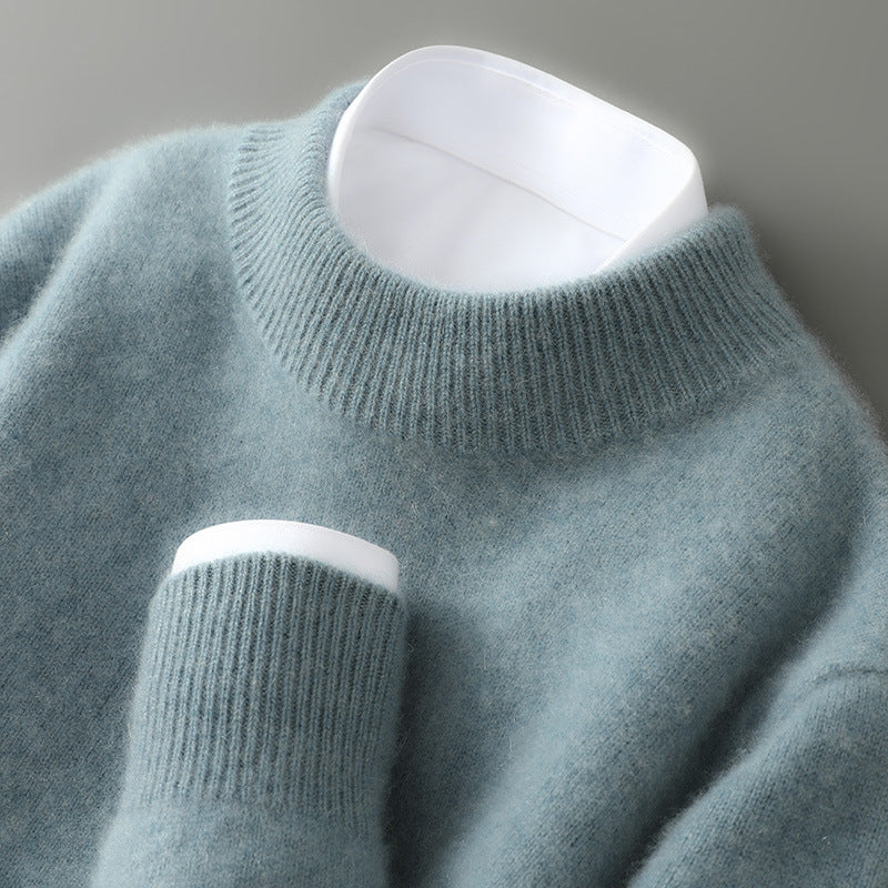 Men's Classic Crew Neck Sweater for Autumn Winter