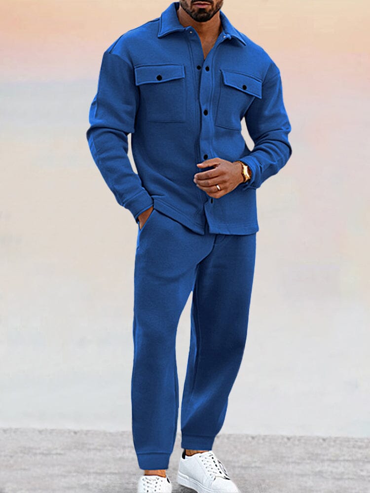 Men's Coordinated Shirt And Trousers Set for Outings