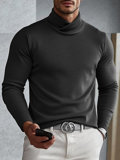 Men's Cowl Neck Sweater for Cooler Days
