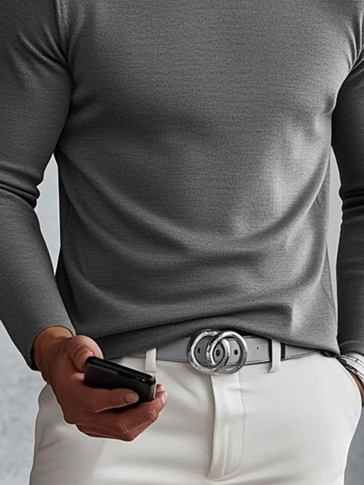 Men's Cowl Neck Sweater for Cooler Days