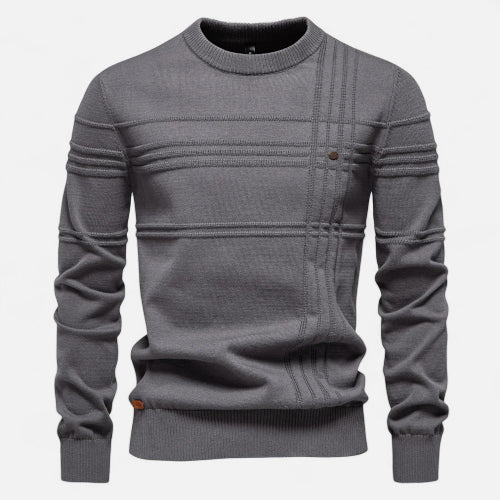 Men's Crew Neck Sweater for Autumn Winter Wear