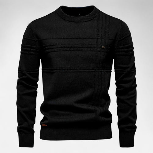 Men's Crew Neck Sweater for Autumn Winter Wear