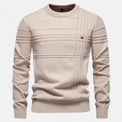 Men's Crew Neck Sweater for Autumn Winter Wear