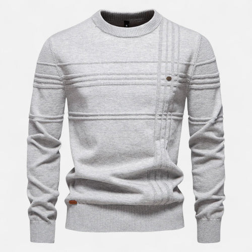Men's Crew Neck Sweater for Autumn Winter Wear
