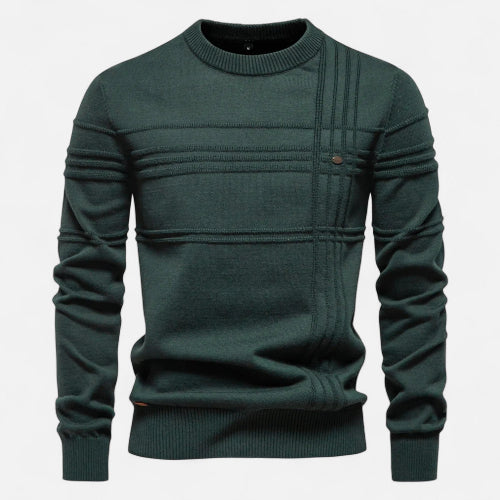 Men's Crew Neck Sweater for Autumn Winter Wear
