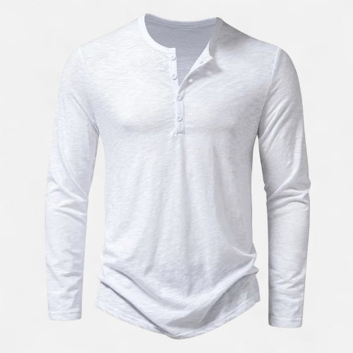Men's Henley Shirt for Autumn and Winter