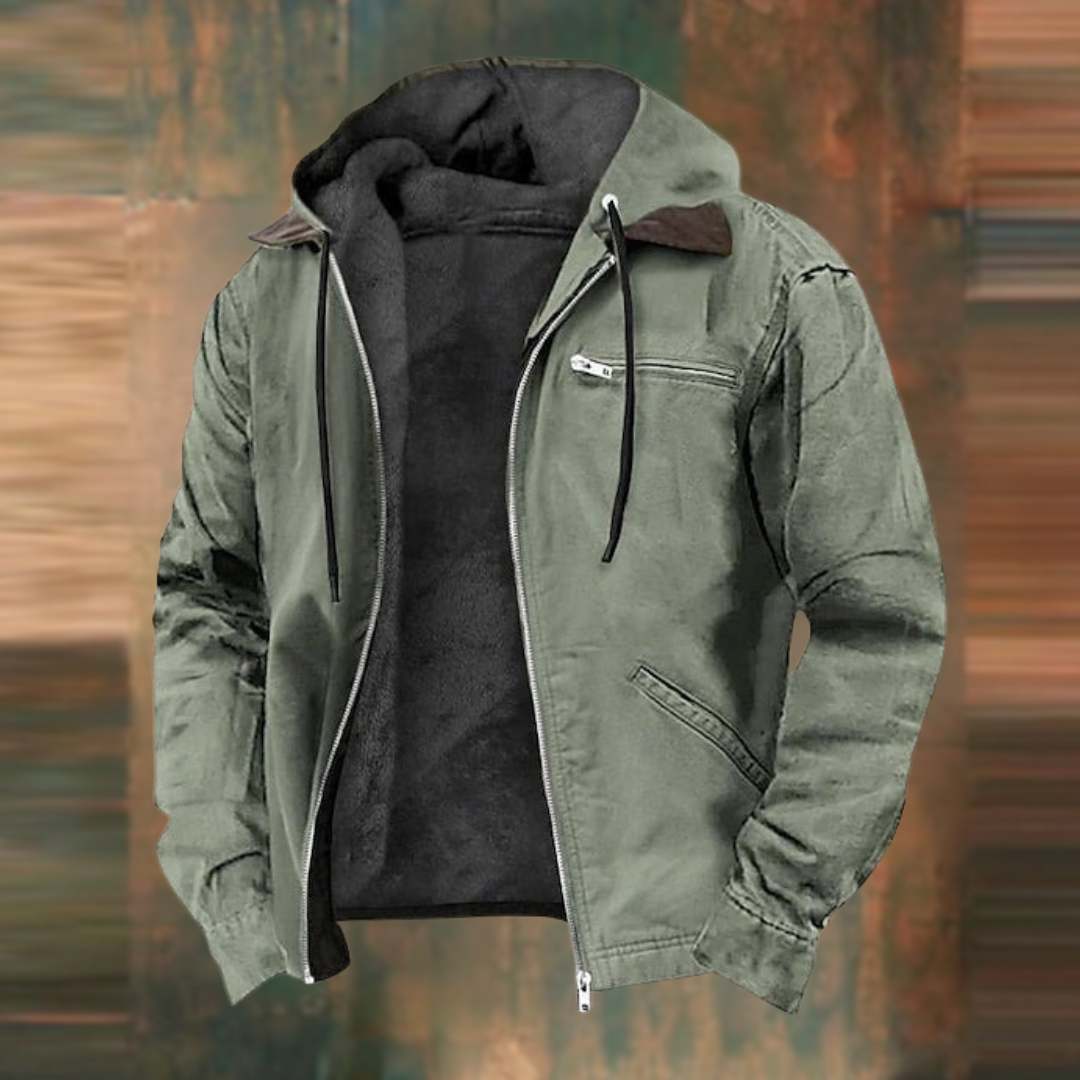 Men's Hooded Jacket for Autumn Winter Outdoor Wear