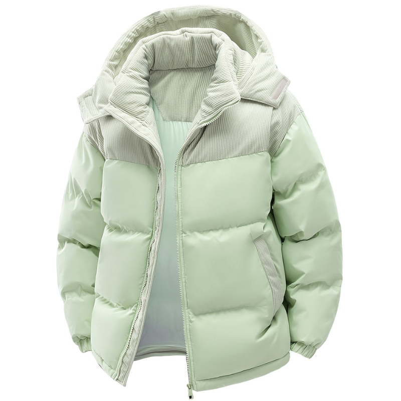 Men's Hooded Puffer Jacket for Autumn Winter Outdoor
