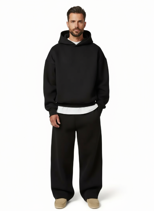 Men's Hooded Sweatshirt And Trousers Set