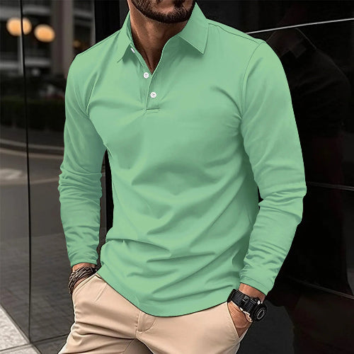 Men's Long Sleeve Polo Shirt for Refined Outings
