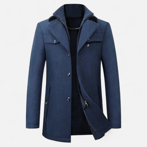 Men's Structured Coat for Autumn Winter Wear