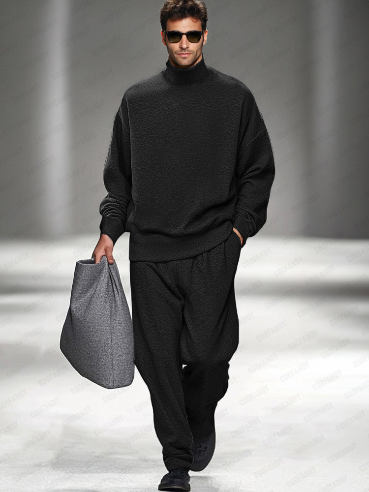 Men's Turtleneck Sweater And Trousers Set
