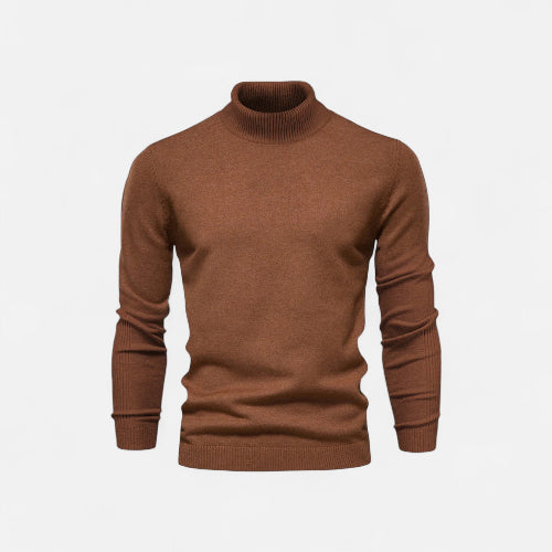 Men's Turtleneck Sweater for Cooler Season Wear