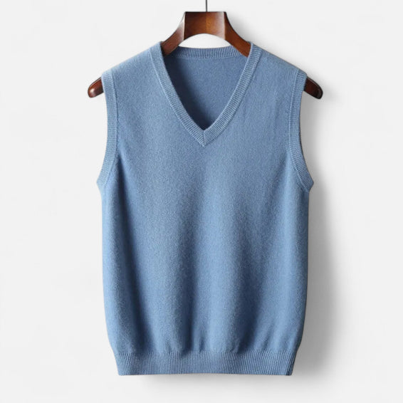 Men's V-Neck Sweater Vest for Autumn Wear