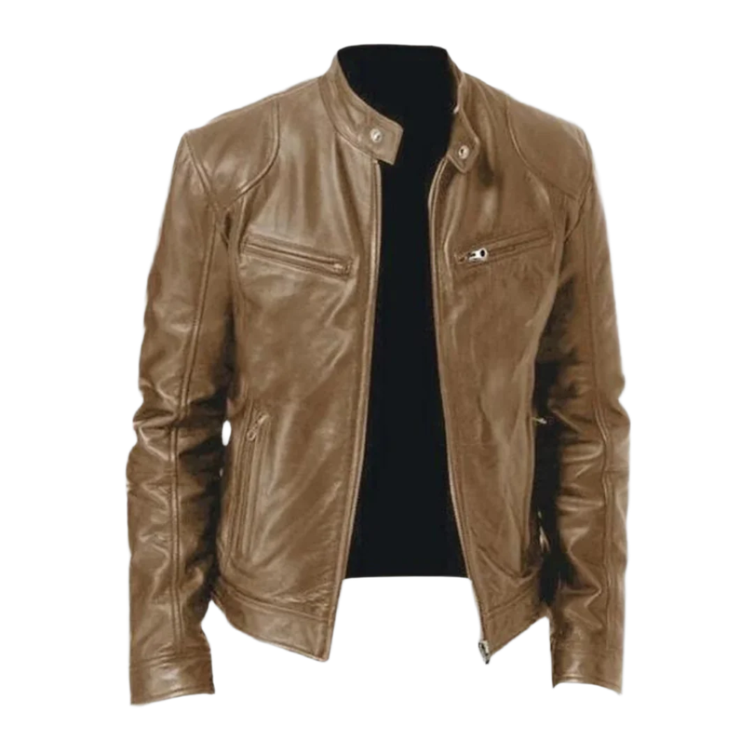 Men's Zip Front Jacket for Autumn Winter Wear