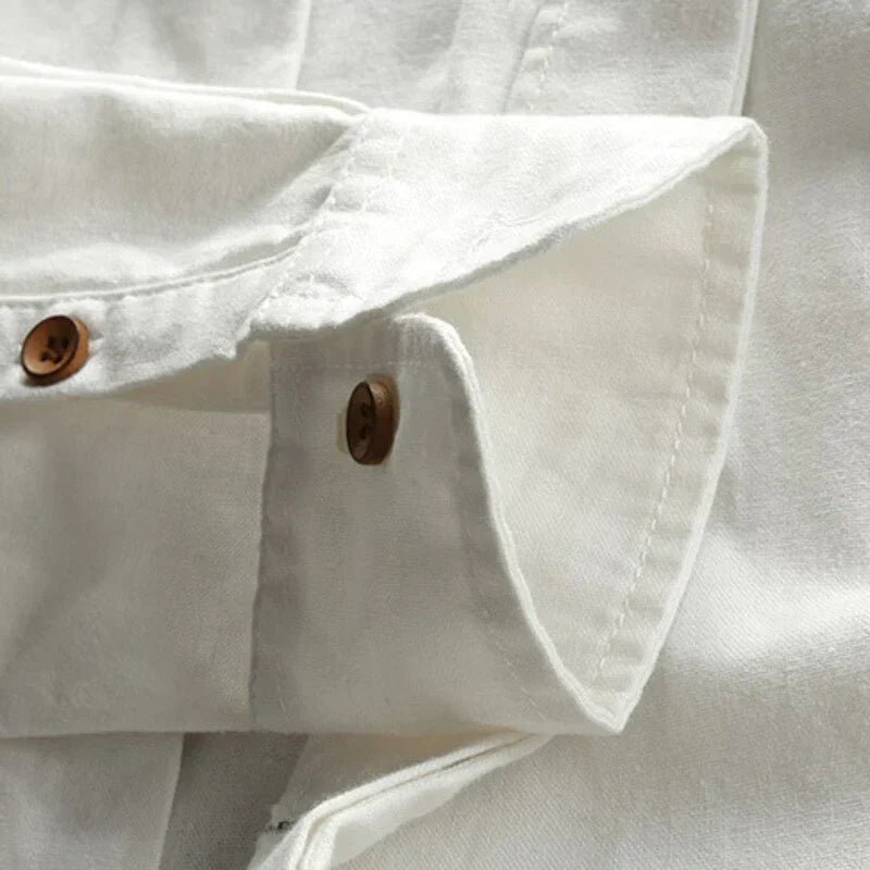 Close-up of the white shirt's cuff