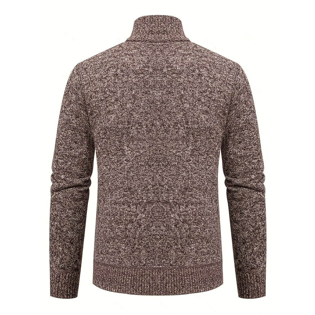 Men's brown cardigan – back view
