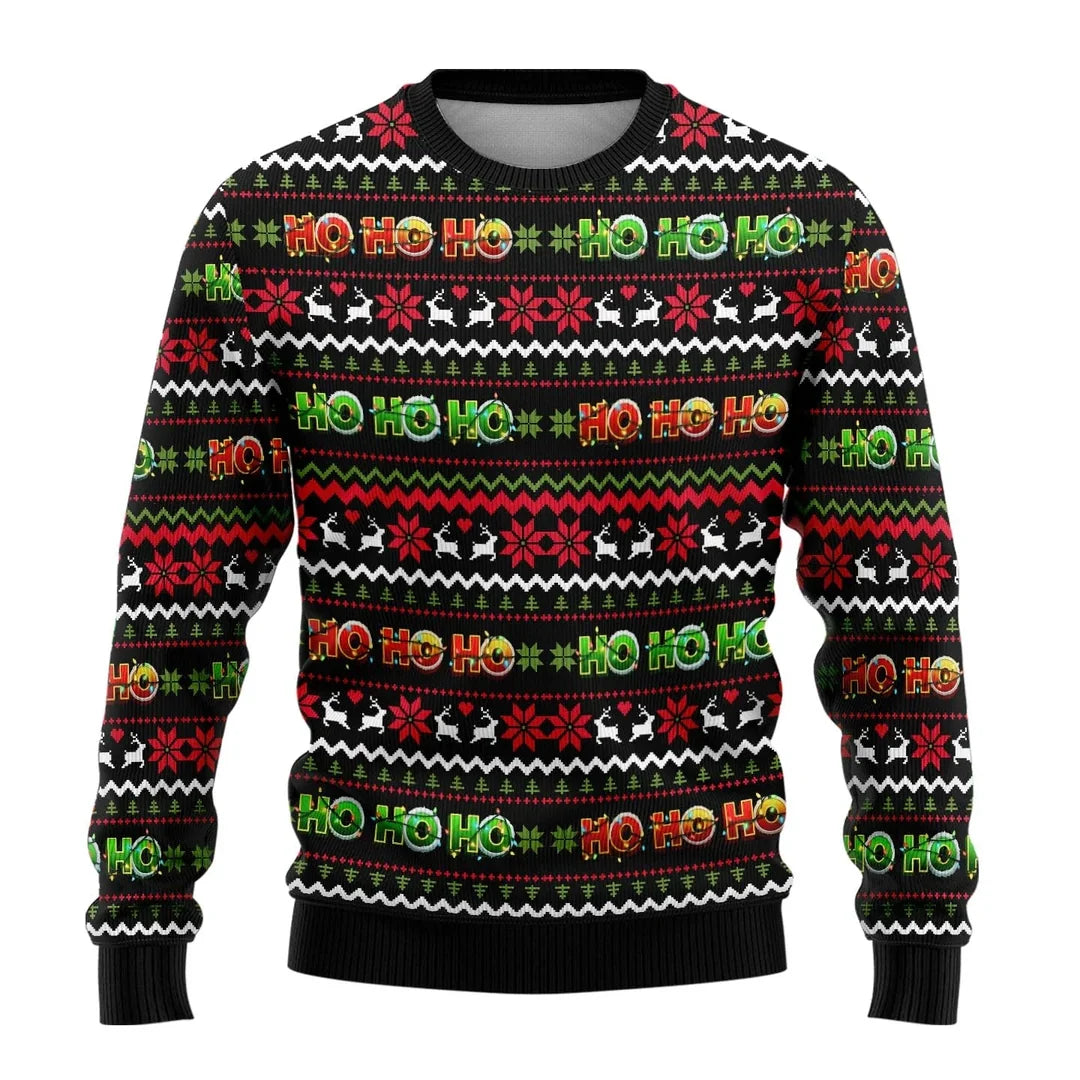 Men's festive stripe Christmas knit sweater