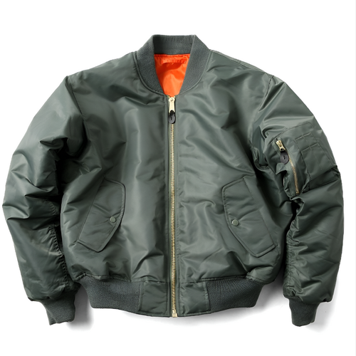 Men's classic bomber jacket in green