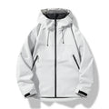 Men's hooded shell jacket in white