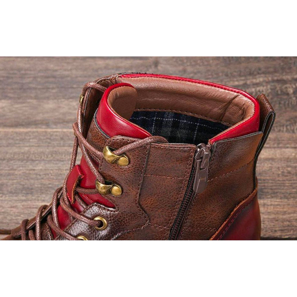 Close-up of the padded collar and inside zip