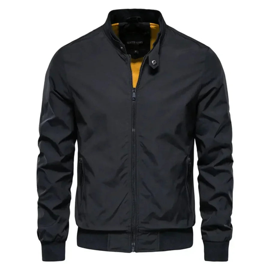 Men's Lightweight Stand Collar Zip Jacket for Everyday Wear