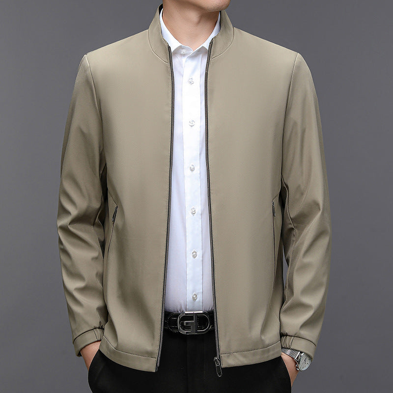 Men's lightweight zip jacket in beige