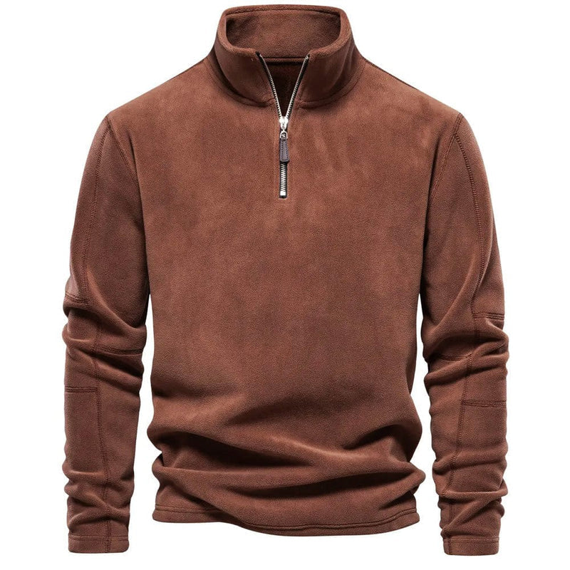 Men's Quarter-Zip Sweatshirt with Stand Collar for Everyday Comfort