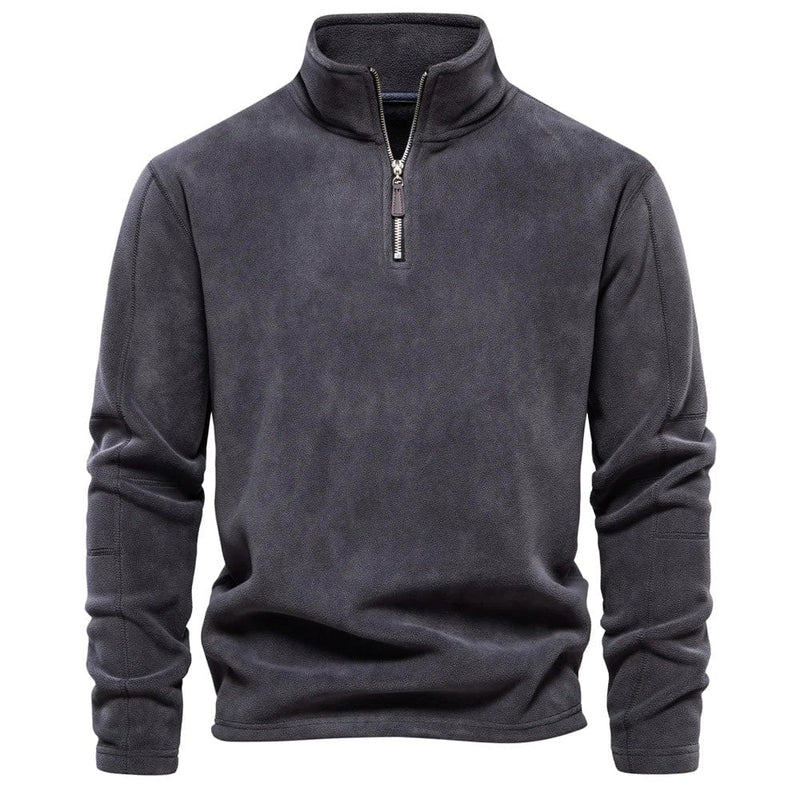 Men's quarter-zip sweatshirt in grey