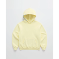 Men's light yellow hoodie with contrast hood stitching