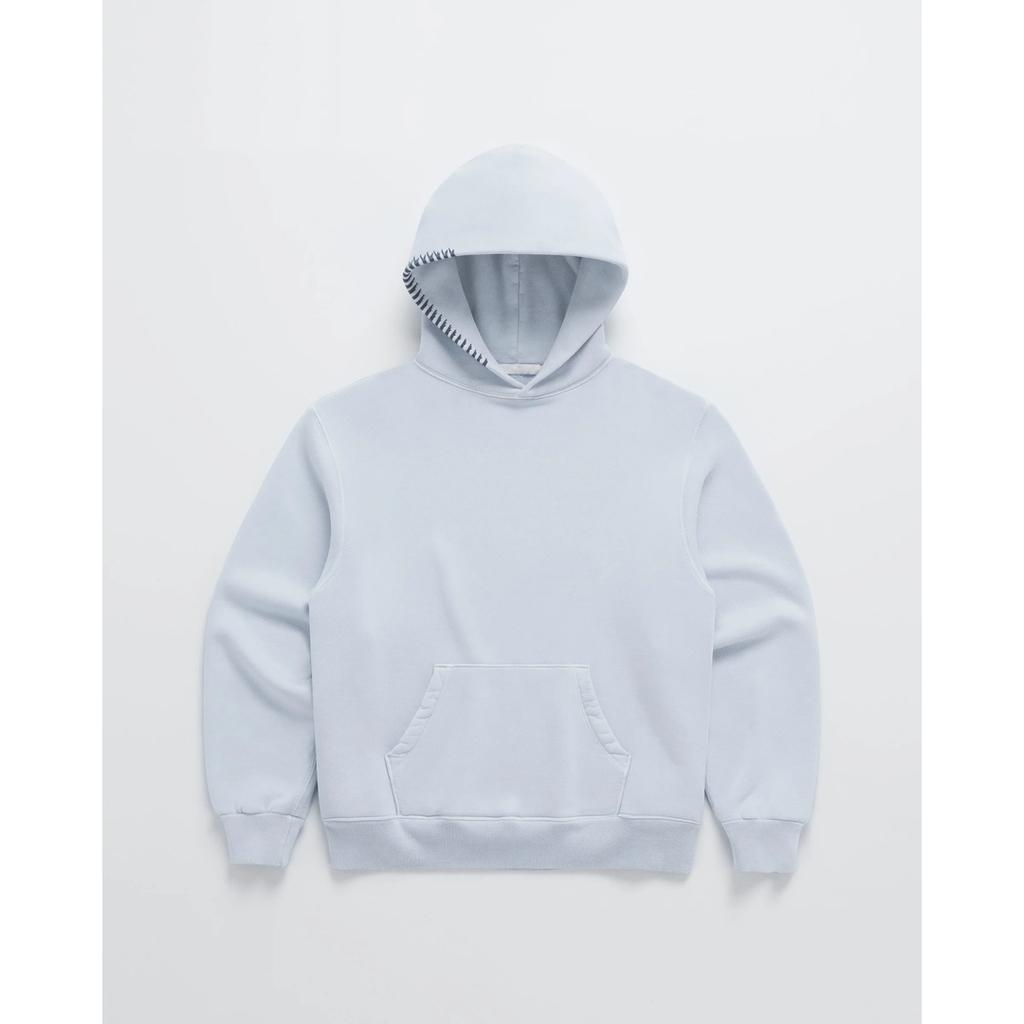 Men's light blue hoodie with contrast stitching