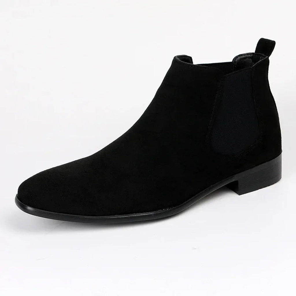 Men's black suede-look Chelsea boot