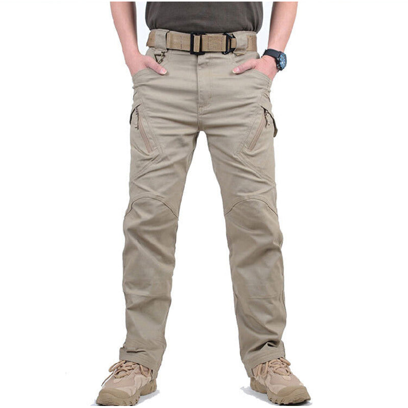 Men's tactical cargo trousers with multiple pockets