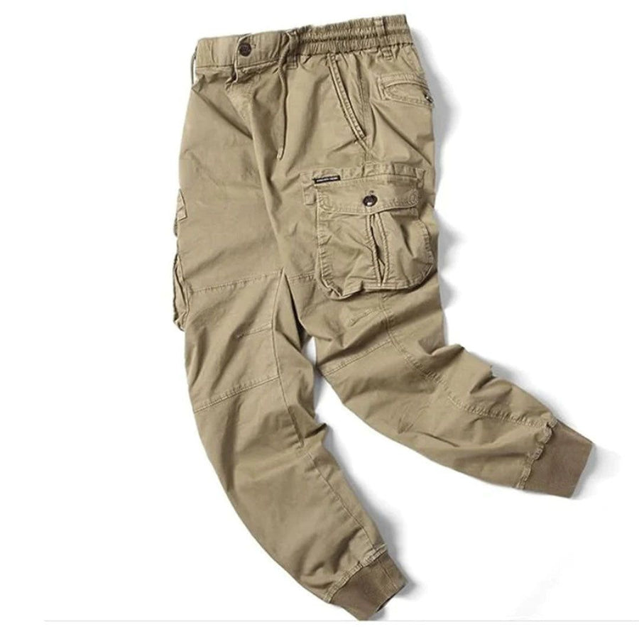 Men's Tapered Cargo Trousers with Cuffed Ankles for Casual Days