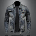 Men's washed denim jacket in washed grey