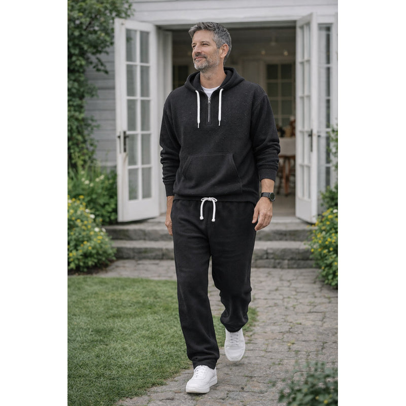 Men's Hooded Tracksuit with Joggers for Travel and Lounging