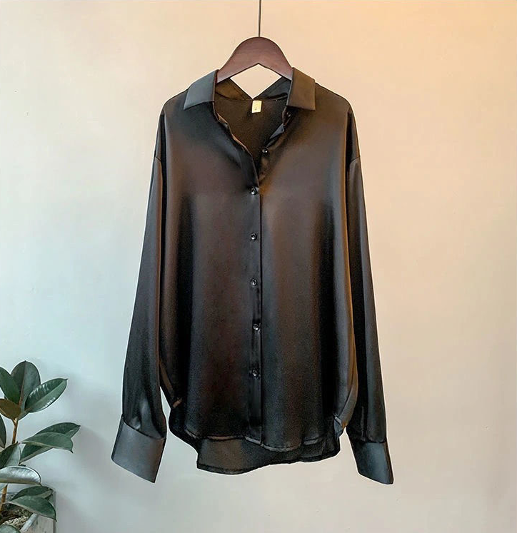 Women's Collared Blouse for Spring Autumn Everyday Wear