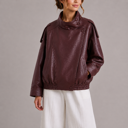 Women's Cropped Jacket for Spring Autumn Everyday Wear
