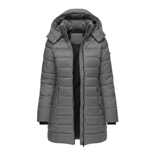 Women's Hooded Long Coat for Winter Days