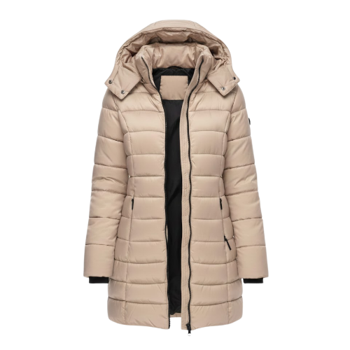 Women's Hooded Long Coat for Winter Days