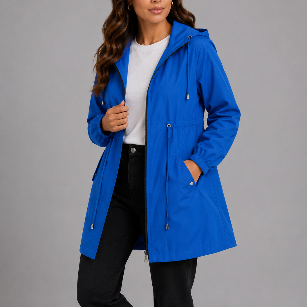Women's Hooded Longline Utility Jacket for Everyday Wear