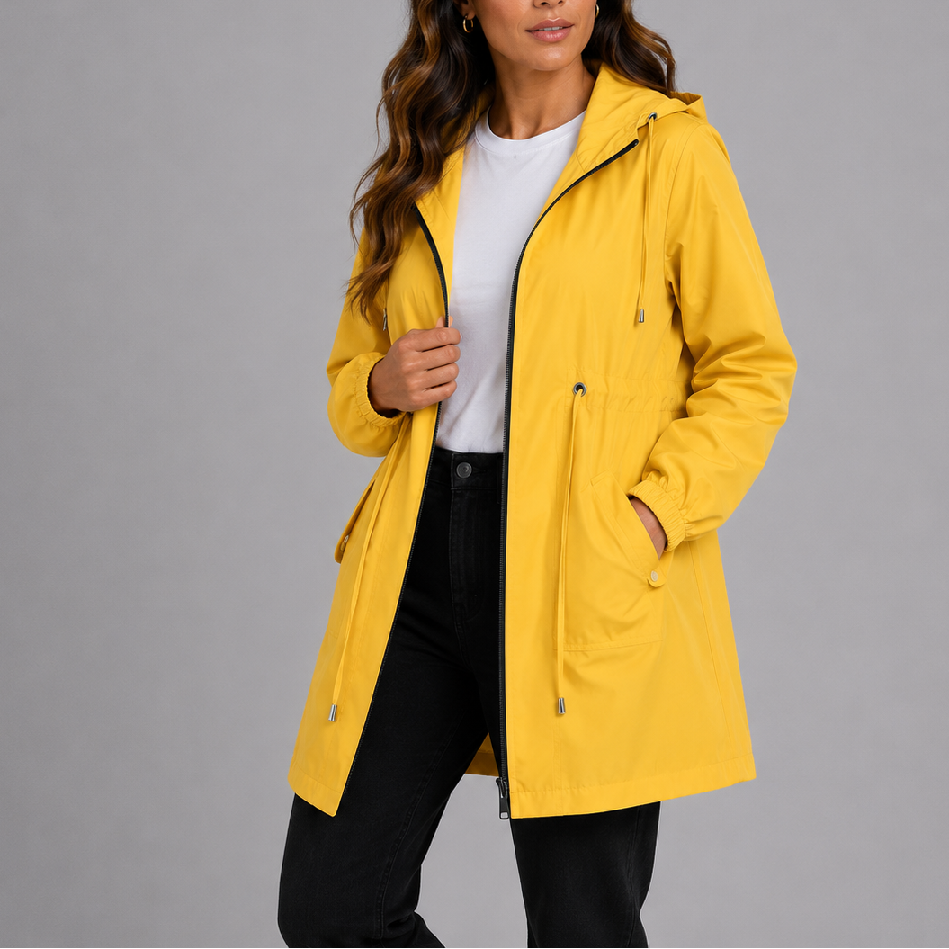 Women's Hooded Longline Utility Jacket for Everyday Wear