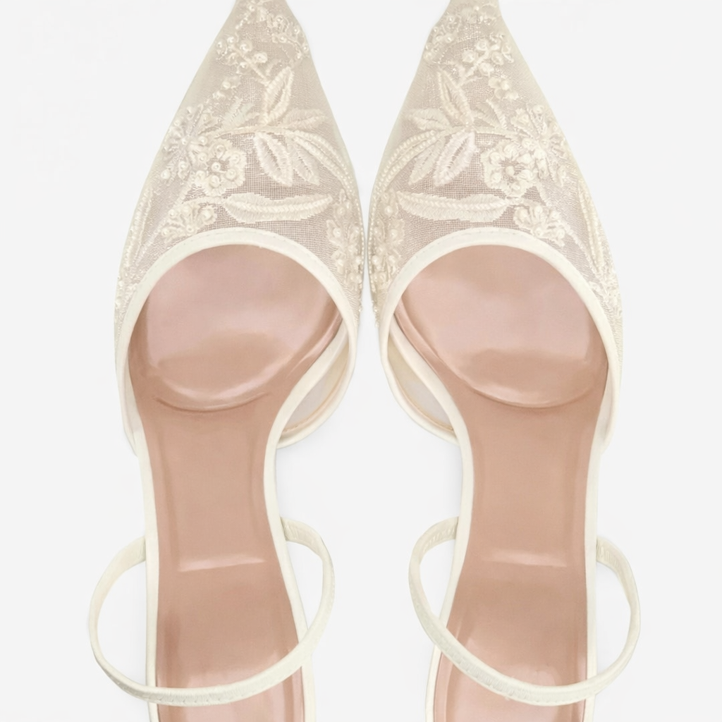 Women's Pointed Slingback Heels for Spring Formal Occasions